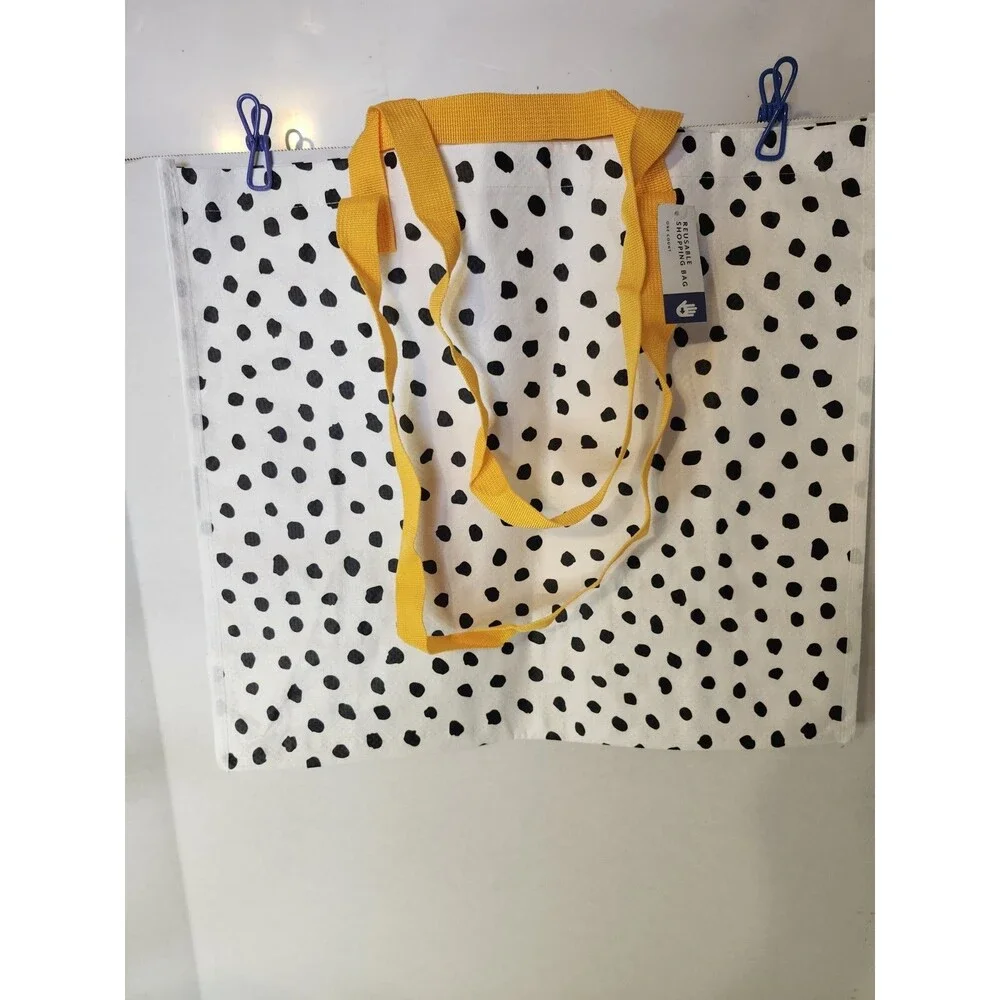Lot Of 4 Large Reusable Shopping Travel Tote Bag Multicolor New